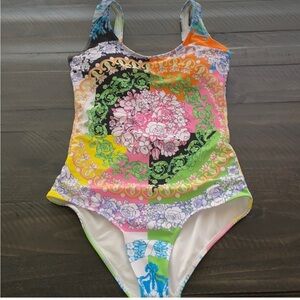 Versace Multicolor Floral Swimsuit